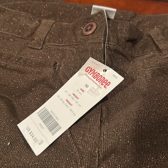 NWT Gymboree Winter Snowflake brown corduroy sparkle snowflake dot Pants Size 10 - Picture 15 of 15